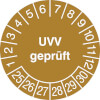 Prüfplaketten - UVV geprüft in Jahresfarbe