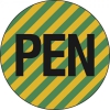 Leiterkennzeichnung auf Bogen PEN (Neutralleiter mit Schutzfunktion)