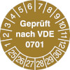 Prüfplakette Geprüft nach VDE 0701