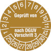 Prüfplakette Geprüft von_ nach DGUV Vorschrift 3