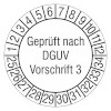 Prüfplakette Geprüft nach DGUV Vorschrift 3