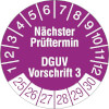 Prüfplakette Nächster Prüftermin DGUV Vorschrift 3
