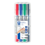 Staedtler Lumocolor Permanent Marker duo 348 Set 1 Spitzen, wisch- und wasserfest, Nachfüllbar