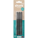 share Tintenroller Set versch. Farben Gehäuse aus 85% recyceltem Plastik, Verpackung aus Recyclingmaterial