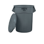 Rubbermaid Sparset Brute Abfalleimer 76 l mit Deckel bruchsicherer Abfallbehälter für Innen- und Außenbereiche