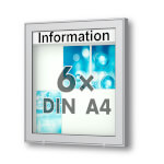 Planus 65 E Wand-Schaukasten eckig Format für 6 × DIN A4 Blätter