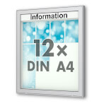 Planus 65 E Wand-Schaukasten eckig Format für 12 × DIN A4 Blätter