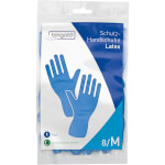 Bingold Putzhandschuhe Latex blau für Reinigunszwecke mit Innenseite aus Baumwolle