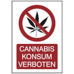 Cannabis Verbotsschild Cannabis Konsum verboten