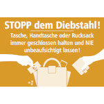 Hinweisschild Stopp dem Diebstahl