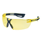 uvex Schutzbrille x-fit pro gelb anthrazit mit weicher Nasenauflage und flexiblen Bgeln